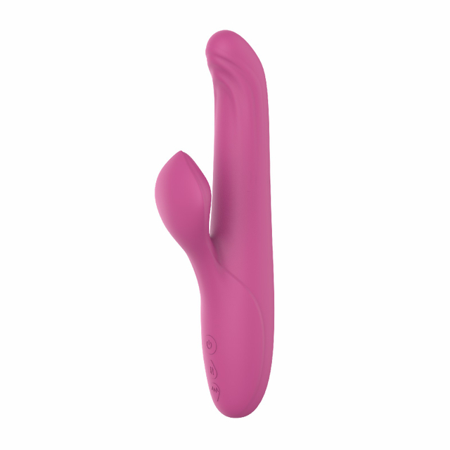 Vibrador de conejo de empuje para mujer, cuentas giratorias para clítoris 